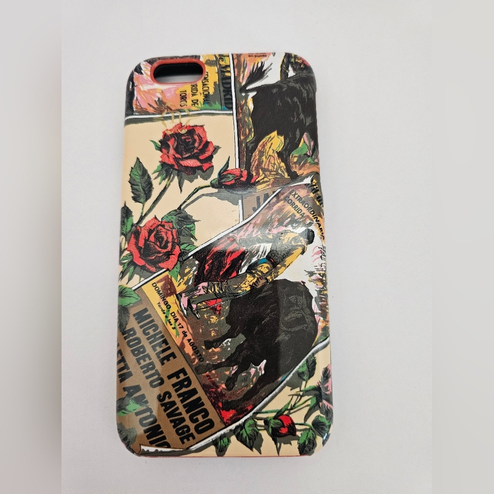 Nanette Lepore Hard Shell Case for Apple iPhone SE, 5s and 5 Rose Bullfighter